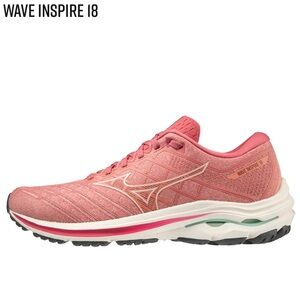 Mizuno Wave Inspire 18 8.5 womens running walking gym shoes pink/seafoam